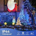JMEXSUSS 132FT 400 LED Christmas Lights Outdoor Waterproof 8 Modes Indoor String Lights for Outside Blue and White Christmas Tree Lights Plug in for Bedroom Patio Tree Christmas Decorations