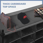 STORAGE MANIAC Stackable Shoe Cubby Organizer, Free Standing Shoe Cube Rack for Entryway, Bedroom, Apartment, Closet, 20-Cube Black