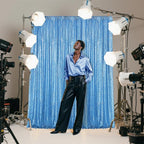 Blue Sequin Backdrop Curtain 4 Pieces 2FTx8FT Glitter Photography Backdrop for Party Wedding Birthday Christmas Decorations