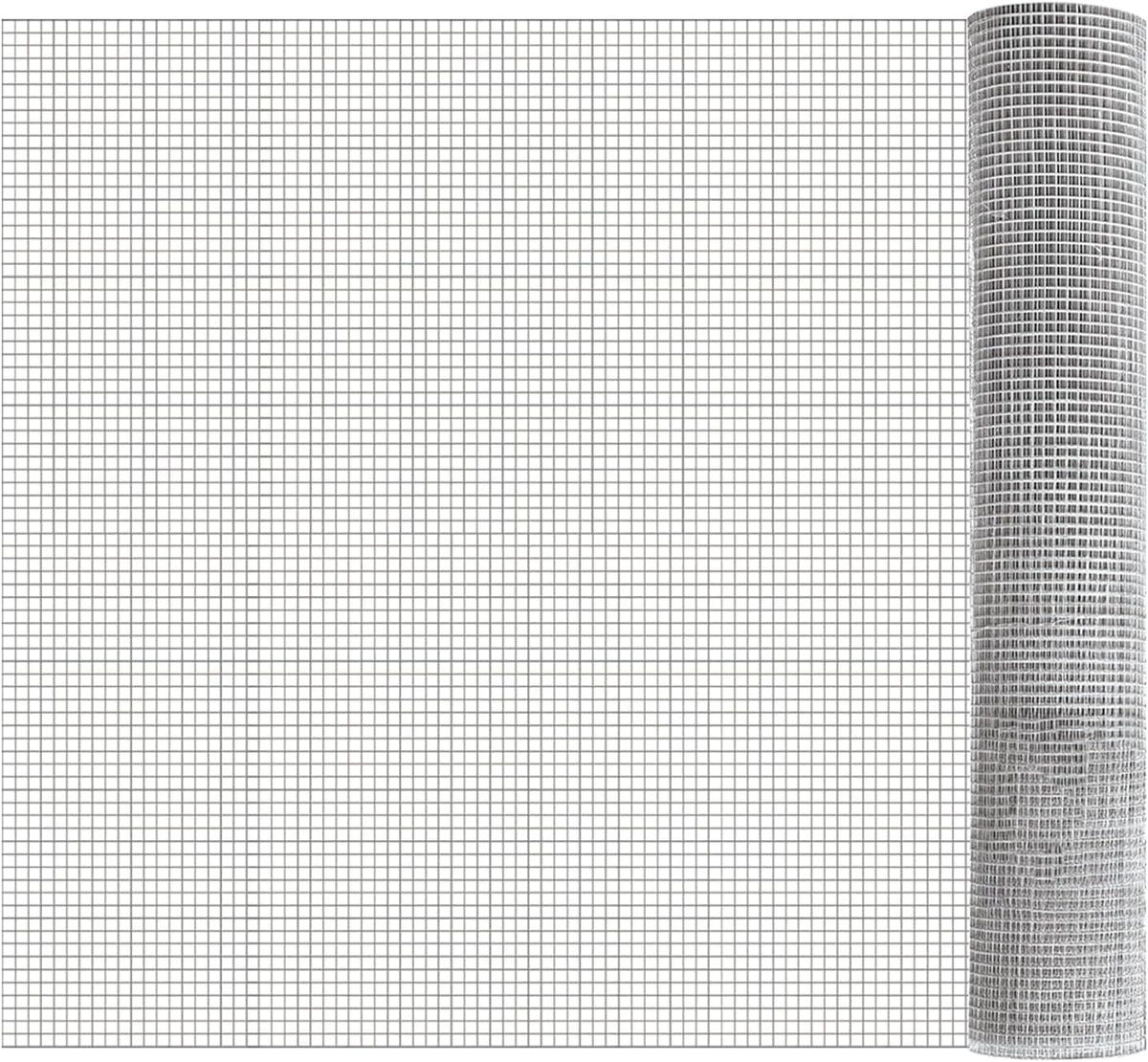 Hardware Cloth 1/4 inch Chicken Wire Fencing Double Hot-Dipped Galvanized After Welding Wire Fence，Duty Rust Proof Fencing for Gardens, Poultry Animal Netting Cage Screen (1/4inch 36in x 100ft)