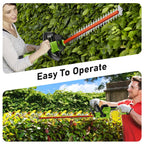 SUNCHERS 20V Max Hedge Trimmer Cordless, 22 Inch Tree Trimmer with 2 Batteries and Charger, Handheld Electric Trimmers, Grass Shrub Pruning Cutter, Lightweight & Compact Hedge Shear for Garden, Lawn
