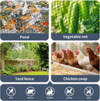 Garden Netting,7.5ft x 65ft Black Bird Netting Heavy Duty,Rabbit,Squirrels,Anti Birds,Larger Bees,Deer,Chicken,Cardinals，Animal Fencing for Fruit Tree & Vegetable Garden