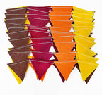 Fall Party Decoration Orange Yellow Brown Burgundy Felt Hanging Triangle Mini Bunting Pennant Banner Flag for Autumn Thanksgiving Harvest Birthday Wedding Baby Shower Party Classroom Nursery Decor