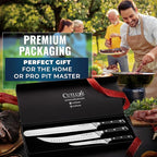 Cutluxe Butcher Knife Set – BBQ Brisket, Breaking & Boning Knife – Slicing Carving Knife Set for Meat Cutting, Ultra Sharp German Steel, Full Tang, Ergonomic Handles – Artisan Series