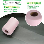 Light Pink Tulle Fabric Rolls 6 Inch by 100 Yards (300 feet) Fabric Spool Tulle Ribbon for DIY Light Pink Tutu Bow Baby Shower Easter Birthday Party Wedding Decorations Christmas Craft Supplies