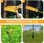 Sintuff 36 Pcs Heavy Duty Tree Stake Kits Stake and Support for Young Leaning Tree Anchor Straightening Kit, 15.8'' Support Straps, 11.8'' Steel Stakes, 13.12ft Rope(Yellow)