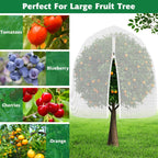 OZMI Large Bird Netting for Garden Blueberry Bushes Fruit Tree Netting Cover 8 x 8 FT, 2 Pack Plant Protection Mesh Bags with Zipper, Shrubs Bush Tomato Strawberry Berry Barrier Protectors Net