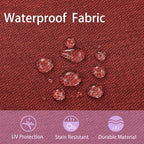Outdoor Chair Cushions Set of 2,Patio Seat Cushion 17"x16"x2",U-Shaped Dining Chair Cushion 17 by 16 Inch,Water Resistant,Fade-Resistant Chair Pads for Kitchen Garden Furniture(Dark Red)