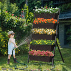 TOREVSIOR 5-Tier Vertical Raised Garden Bed, Elevated Herb Planter Box