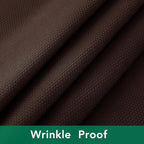 Biscaynebay Textured Fabric Round Tablecloths 90", Brown Water Resistant Table Cloths Circle Folding Table Covers Linen for Dining, Kitchen, Wedding, Parties etc. Machine Washable