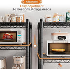 REIBII 5-Shelf Wire Shelving,Storage Shelves Metal Shelves for Storage,72’’H Adjustable Garage Shelving Heavy Duty Storage Rack Pantry Shelf Kitchen Shelving,72’’H X36’’W X14’’D