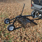 Titan Attachments 4' Landscape Rake Add-On Transformer Tow Frame, Bolt-On Rake, 24 Tines, Gardening Tool, Landscaper, and Grass Comb