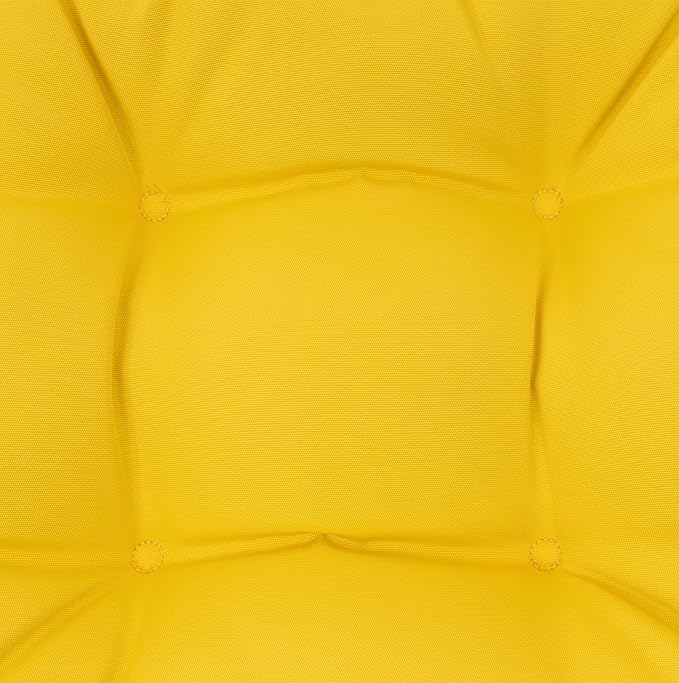 QILLOWAY Outdoor Chair Cushion for Patio Furniture, Waterproof Patio Cushions Set of 2 with Ties, Fade Resistant Replacement Pads for Outdoor Rocking Chairs,Yellow