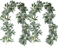 RECUTMS 2Pack Artificial Eucalyptus Garland with Willow Leaves 6Feet Fake Hanging Plant Silk Eucalyptus Willow Leaves Ivy Garland Faux Greenery for Indoor Outdoor Wedding Party Home Table Arch Decor