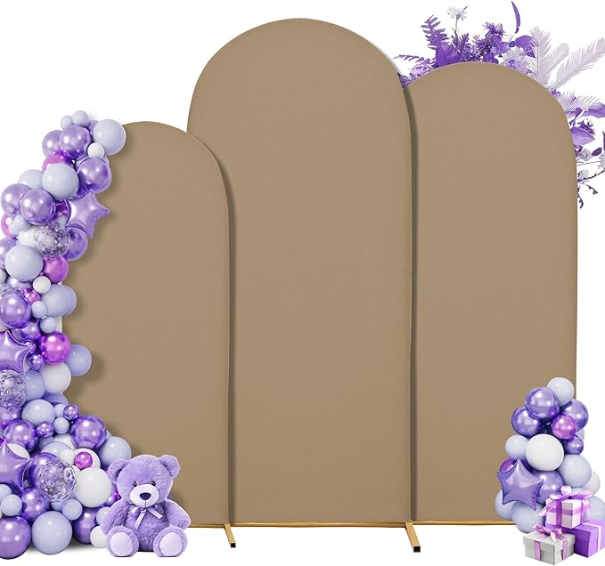 Wedding Arch Cover 4FT 5FT 6FT Arch Backdrop Cover Spandex Fitted Arch Cover for Round Top Chiara Backdrop Stand Covers for Wedding Birthday Party Baby Shower Banquet Ceremony Decoration