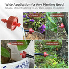 60PCS 4 GPH Pressure Compensating Drip Irrigation Spot Watering Drippers/Emitters, Self-Cleaning Constant Flow Drip Irrigation Emitters Heads Irrigation Drippers Parts for Drip Irrigation System