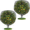 Fruit Tree Netting Covers with Zipper to Protect from Squirrels and Birds Large Netting for Fruit Trees Net Protection, Black, 8' x 8', 2 Pack