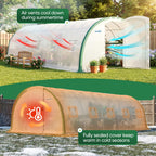 Quictent 25x10x6.6 FT Premium Greenhouse for Outdoors with 2 Door Frames