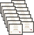 WIFTREY 14 Pack 8.5x11 Certificate Picture Frames, Multi 8.5 by 11 Photo Frame for Award Document Diploma Frame, Wall Hanging or Tabletop Display, Black
