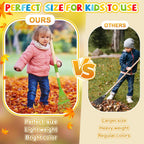 Suclain 4 Pcs Kids Rake with Hardwood Handle Small Child Size Multicolor 28'' Mini Rake for Leaves Lightweight for Children Garden Leaf Yard Tools Gifts