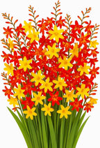 Crocosmia Mixed Color Flower Bulbs for Planting - Easy to Grow, Amazing Color (5 Bulbs)