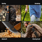 Machete with Saw - 25” Heavy Duty Tool & Sheath - Ergonomic No-Slip Handle - Survival Knife with Serrated Blade - Machetes for Bushcraft Outdoor Hunting Garden Cutting Trees and Yard Work