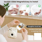 DomeStar Magnetic Acrylic Picture Frame 2.4 x 3.5 Inch, 16 Pack Double-Sided Photo Holder for Refrigerator, Locker, or Metal Cabinet, Fits Instant Photo, Mini Film, Notes & Pictures