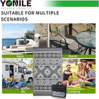 Outdoor Rug 5x8 ft Waterproof, Reversible Outdoor Plastic Straw Rug for Patios Clearance, Outdoor Area Rug Carpet RV Mat for Camping Backyard Deck Porch