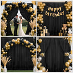30x10ft Backdrop Curtains for Parties, 6 Panels 5x10ft Curtains Photography Drapes Rod Pocket Curtain Backdrop for Birthday Wedding Baby Shower Home Decor