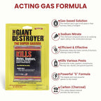 Giant Destroyer Smoke Bomb Gasser – Rodent & for Gophers, Moles, Groundhogs & Rats – 16 Pack (64 Tubes) + Jecudi Towel