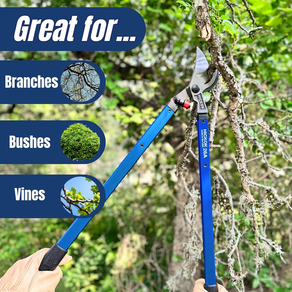 Heavy Duty Loppers for Tree Trimming – 26" Branch Cutter & Pruning Shears with Long Handle | Lightweight Aluminum Tree Trimmer | Professional-Grade Pruner Made in USA