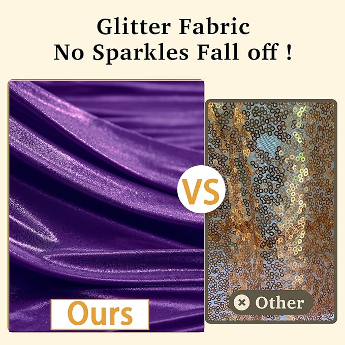 20ftx10ft Purple Sequin Backdrop Curtain Panels for Parties, 4 Panels Wrinkle Free Glitter Photo Backdrop Drapes Shimmer Back Drop Cloth for Wedding Birthday Christmas Photography Background