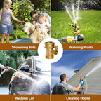 2 Pack Water Hose Shut Off Valve, Heavy Duty 3/4 Inch Solid Brass Garden Hose Shut Off Valve with 2 Extra Rubber Washers