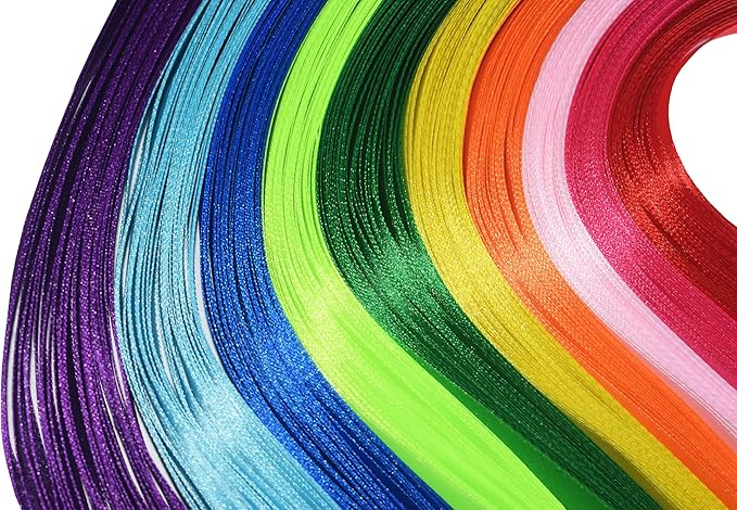 Kingsnow 100 Pieces Multi-Color Ribbon Wands Streamers Sticks with Gold Bell, Chromatic Silk Wish Wands Fairy Stick Party Rhythm Ribbon Streamers for Wedding Send Off Bridal Shower Party Photo Props