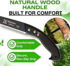 Saboten Japan 9.4" Japanese Pruning Saw – Fluorine-Coated High-Carbon Steel Blade, Traditional Wooden Handle, Precision Pull Cut Tool for Branches – forest Originals, Made in Japan