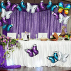 Sugargirl Purple Sequin Backdrop Curtain 2 Panels 2FTx8FT Glitter Purple Background Drapes Sparkle Photography Backdrop for Party Wedding Birthday Wall Decoration