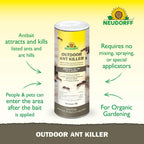 Neudorff Outdoor Ant Killer, Ant Bait Granules 1 lbs Treats up to 2,000 sq. ft. & Lasts up to 4 Weeks, Home Perimeter Treatment for Organic Gardening, Insect Bait Attracts and Kills (1 lb)