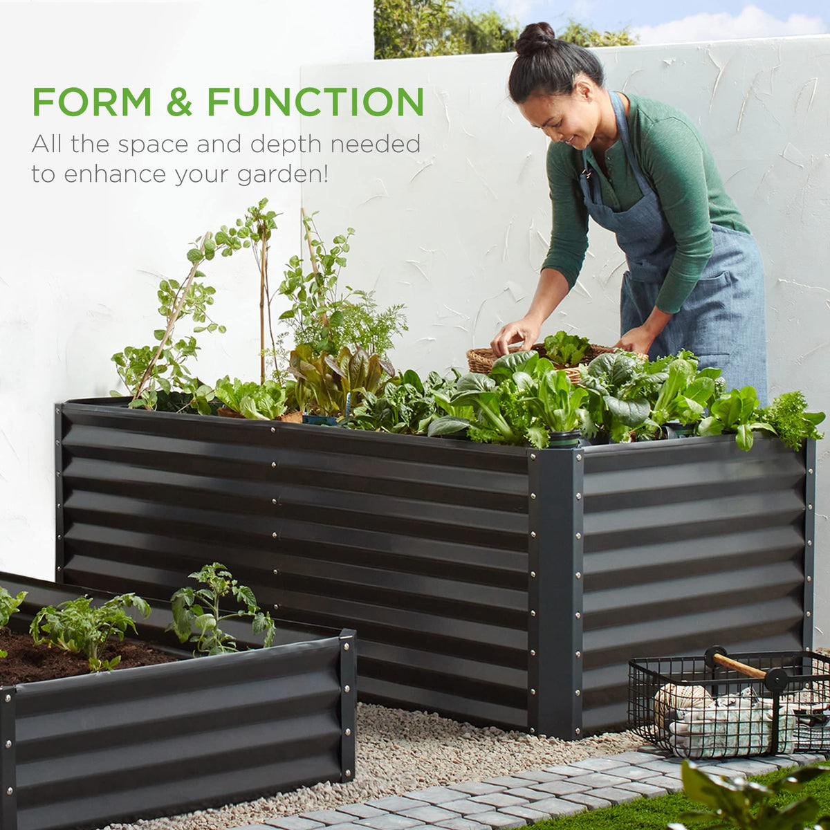 Best Choice Products 6x3x2ft Outdoor Metal Raised Garden Bed, Deep Root Box Planter for Vegetables, Flowers, Herbs, 269 Gallon Capacity, 100% Non Toxic Materials - Gray