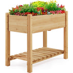 Yaheetech 34" Raised Garden Bed with Legs, Wooden Planter Box, 1Pcs