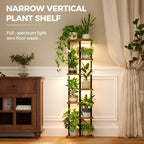 Bamworld Plant Stand with Grow Light for Indoor Plants Corner 7 Tier