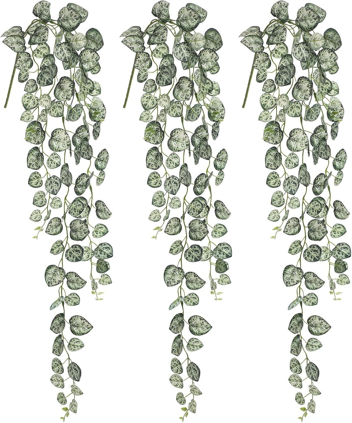 Briful 3 Pack Fake Hanging Plant 39.3" Faux Hanging String of Hearts Plant Faux Trailing Vine with Heart-Shaped Leaves Lush Cascading Artificial Greenery for Home Wall Indoor Outdoor Porch Decor