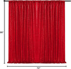 JYFLZQ Red Sequin Backdrop Curtains 6ft x 8ft 1 Panel Glitter Photo Booth Backdrops Sparkly Photography Background Drapes for Parties Wedding Bridal Showers