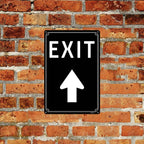 8x12" Exit Sign with Up Arrow - High-Intensity Aluminum Parking Lot Sign, Weatherproof & Fade-Resistant, Ideal for Outdoor & Indoor Use - Curbside Sign
