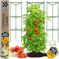 Tomato Cage - Large Trellis Stakes and Plant Support Structures for Vegetables and Climbing Plants - Tall Tomato Cages for Garden, Pots, Raised Garden Bed Outdoor Supplies (3 Pack - Up to 48")