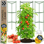 Tomato Cage - Large Trellis Stakes and Plant Support Structures for Vegetables and Climbing Plants - Tall Tomato Cages for Garden, Pots, Raised Garden Bed Outdoor Supplies (3 Pack - Up to 48")