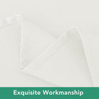 Biscaynebay Textured Fabric Tablecloths 70x108 Inches Rectangular, Ivory Water Resistant Tablecloths for Dining, Kitchen, Wedding, Parties etc. Machine Washable