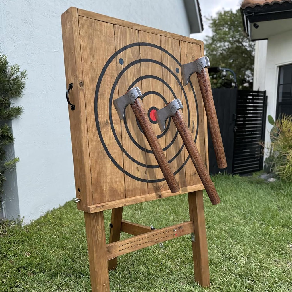 Competition Throwing Axe, 3 Pack 16.5" Throwing Axes with 1065 High Carbon Steel & Hickory Wood Handle, Perfect for Axe Throwiing Game, Competition and Recreation, Gift for Men