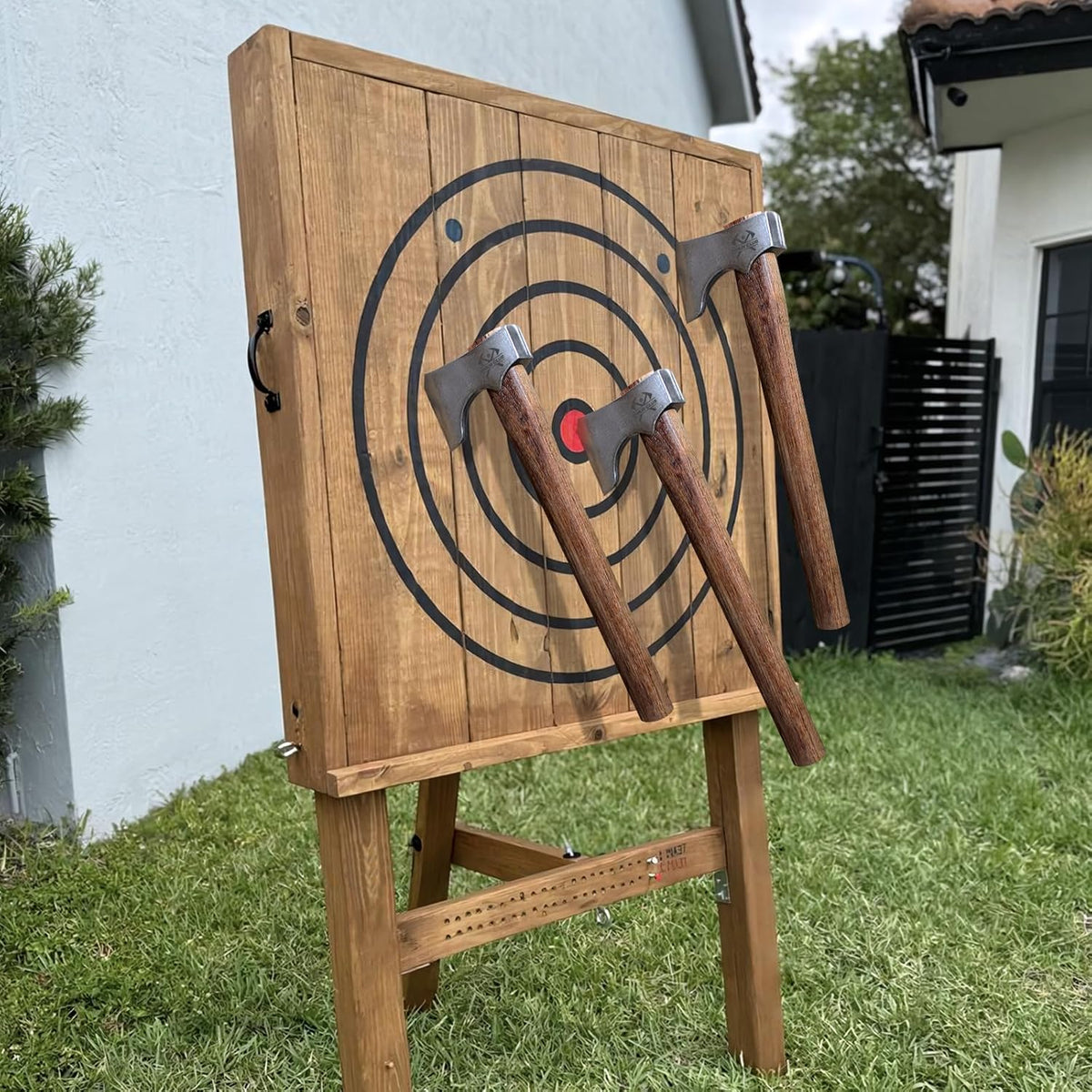 Competition Throwing Axe, 3 Pack 16.5" Throwing Axes with 1065 High Carbon Steel & Hickory Wood Handle, Perfect for Axe Throwiing Game, Competition and Recreation, Gift for Men
