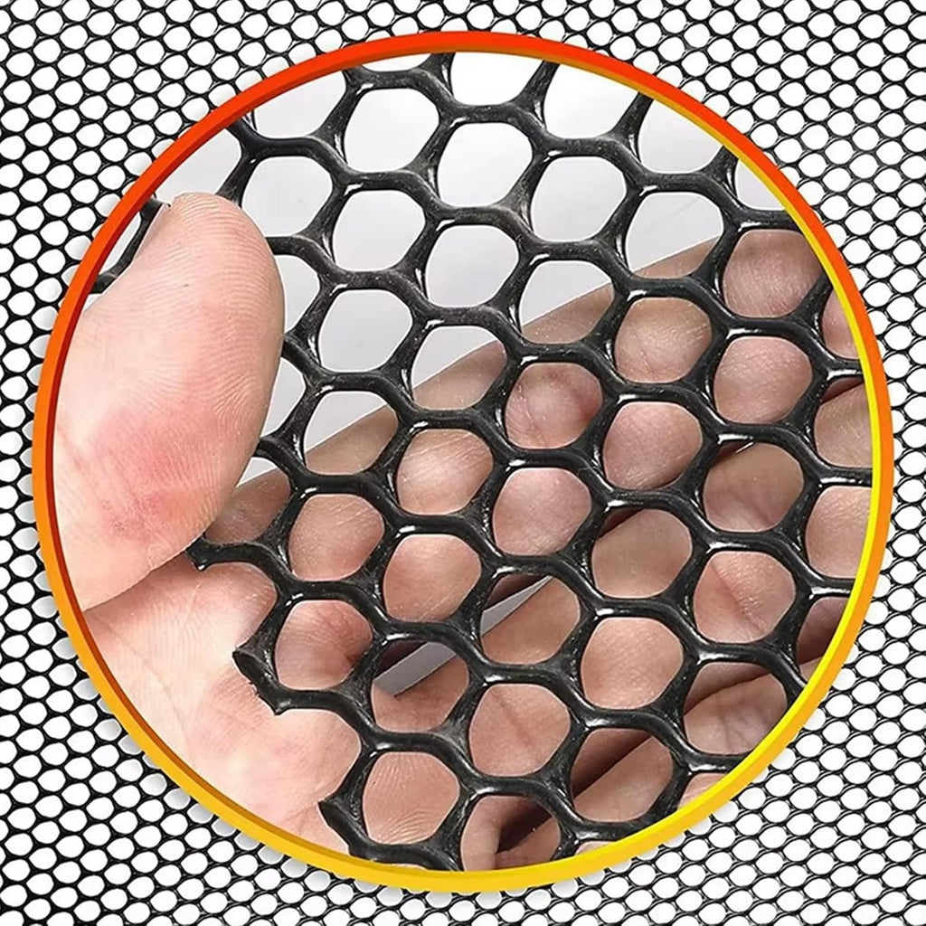 Plastic Wire Mesh Fence, Black Safety Fence Balcony Protection Net 39.3 Inch X 32.8FT Poultry Fence Roll for Garden Chicken Rabbit Construction Barrier(Size:1x20M - Mesh 1.2cm)