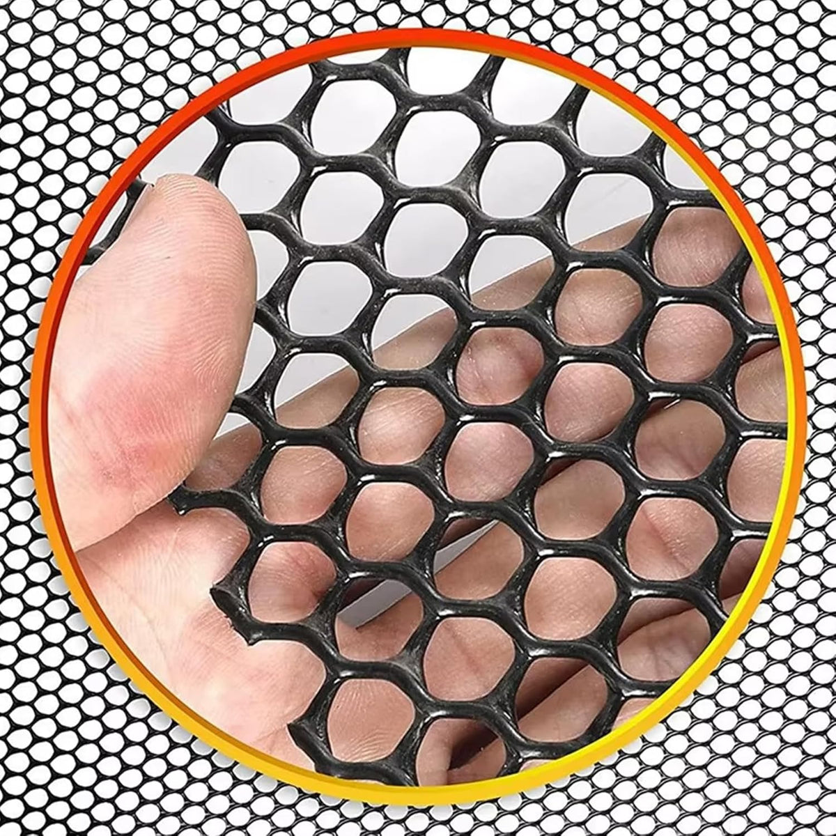 Plastic Wire Mesh Fence, Black Safety Fence Balcony Protection Net 39.3 Inch X 32.8FT Poultry Fence Roll for Garden Chicken Rabbit Construction Barrier(Size:1x20M - Mesh 1.2cm)